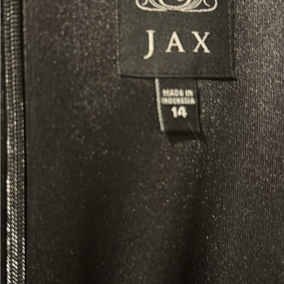 Jax Black Satin Cocktail dress Size 14 - Picture 3 of 5